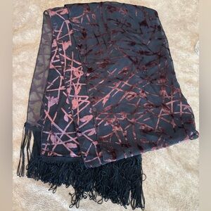 Elegant Black & Burgundy Scarf Made in Korea 62 x 20 pictures don’t do justice